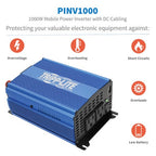 Tripp Lite PINV1000 power adapter/inverter Auto/Indoor 1000 W Black, Blue