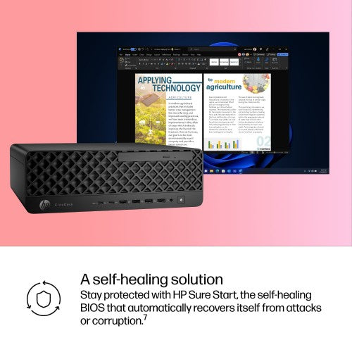 HP EliteDesk 8 SFF G1i Desktop AI PC Wolf Pro Security Edition Intel Core Ultra 5 235 32 GB DDR5-SDRAM 512 GB SSD Windows 11 Pro Black