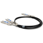 AddOn Networks DAC-Q56DD2Q562-5M-AO InfiniBand/fibre optic cable 98.4" (2.5 m) QSFP-DD 2x QSFP56 Black, Metallic