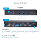 StarTech.com P4A20132-KM-SWITCH KVM switch Black