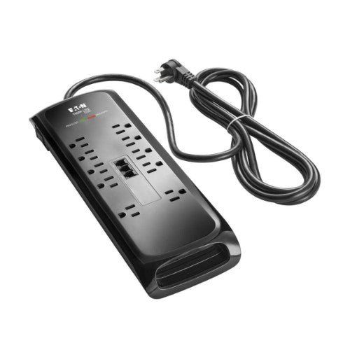 Tripp Lite TLP1008TEL surge protector Black 10 AC outlet(s) 120 V 94.5" (2.4 m)