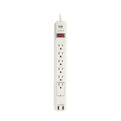 Tripp Lite TLP606USB surge protector Gray 6 AC outlet(s) 120 V 72" (1.83 m)