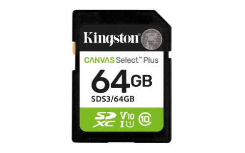 Kingston Technology Canvas Select Plus Gen3 64 GB SD UHS-I Class 10