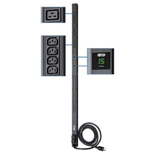 Tripp Lite PDUMV30HV power distribution unit (PDU) 30 AC outlet(s) 0U Black