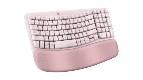 Logitech Wave Keys keyboard Universal RF Wireless + Bluetooth QWERTY English Rose