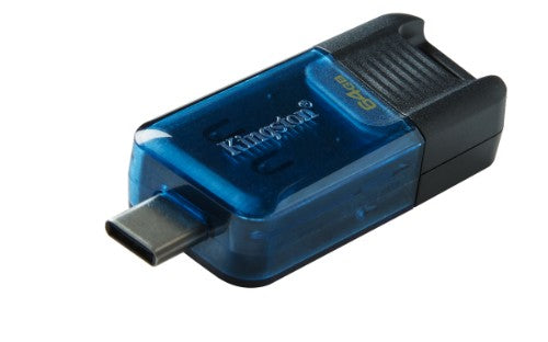 Kingston Technology DataTraveler 80 M USB flash drive 64 GB USB Type-C 3.2 Gen 1 (3.1 Gen 1) Black, Blue