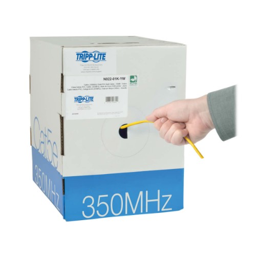 Tripp Lite N022-01K-YW networking cable Yellow 12000" (304.8 m) Cat5e U/UTP (UTP)