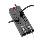 Tripp Lite TLP864USBB surge protector Black 8 AC outlet(s) 120 V 72" (1.83 m)