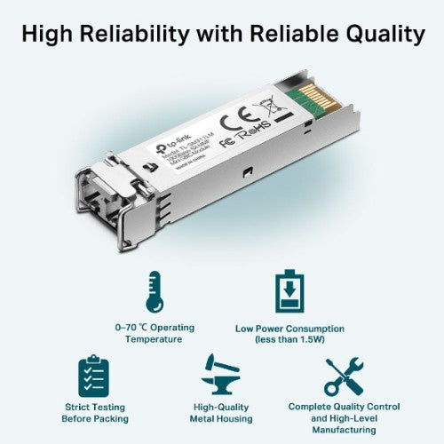 TP-Link TL-SM311LM network transceiver module Fiber optic 1250 Mbit/s mini-GBIC/SFP 850 nm