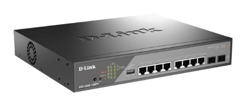 D-Link DSS-200G-10MP/E network switch Managed L2 Gigabit Ethernet (10/100/1000) Power over Ethernet (PoE) 1U Gray
