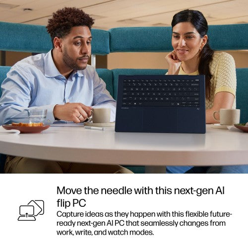 HP EliteBook X Flip G1i AI PC Copilot+ PC Intel Core Ultra 7 256V Hybrid (2-in-1) 14" Touchscreen WUXGA 16 GB LPDDR5x-SDRAM 512 GB SSD Wi-Fi 7 (802.11be) Windows 11 Pro Silver