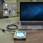 StarTech.com USB31C2SAT3 laptop dock/port replicator Black