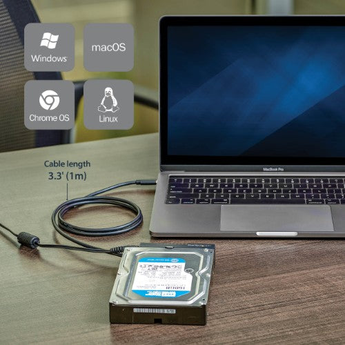 StarTech.com USB31C2SAT3 laptop dock/port replicator Black