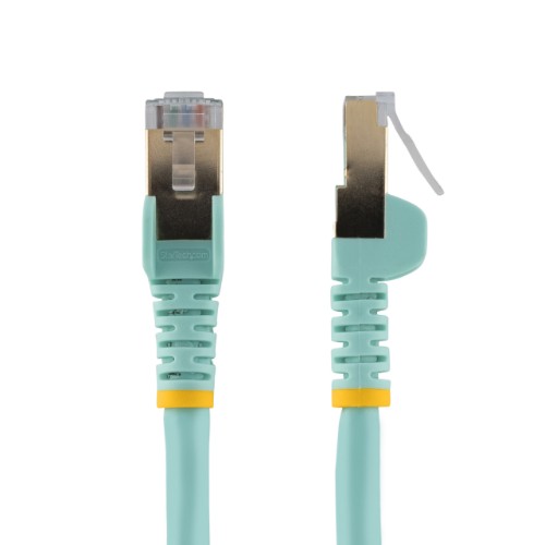StarTech.com C6ASPAT20AQ networking cable Turquoise 240.2" (6.1 m) Cat6a