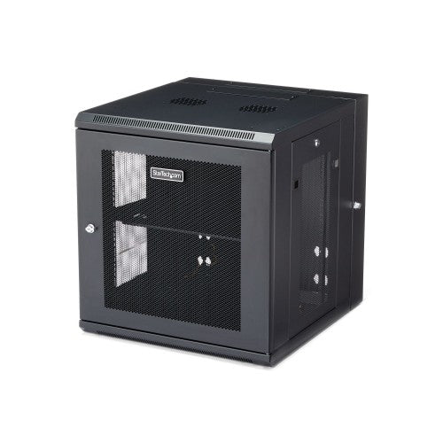 StarTech.com RK1224WALHM rack cabinet 12U Wall mounted rack Black