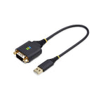 StarTech.com 1P1FFC-USB-SERIAL serial cable Black 11.8" (0.3 m) USB Type-A DB-9