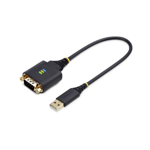 StarTech.com 1P1FFC-USB-SERIAL serial cable Black 11.8" (0.3 m) USB Type-A DB-9