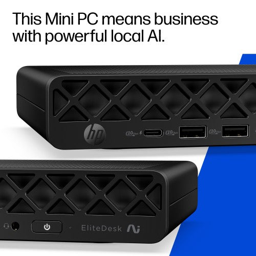 HP EliteDesk 8 Mini G2i Desktop Next Gen AI PC Wolf Pro Security Edition Copilot+ PC 325 16 GB DDR5-SDRAM 256 GB SSD Windows 11 Pro Mini PC
