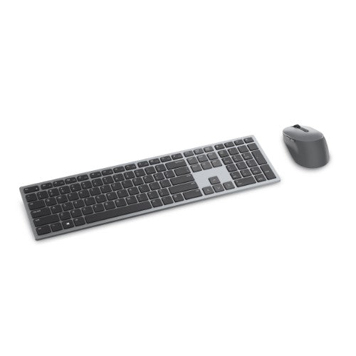 DELL KM7321W keyboard Mouse included Office RF Wireless + Bluetooth Gray, Titanium