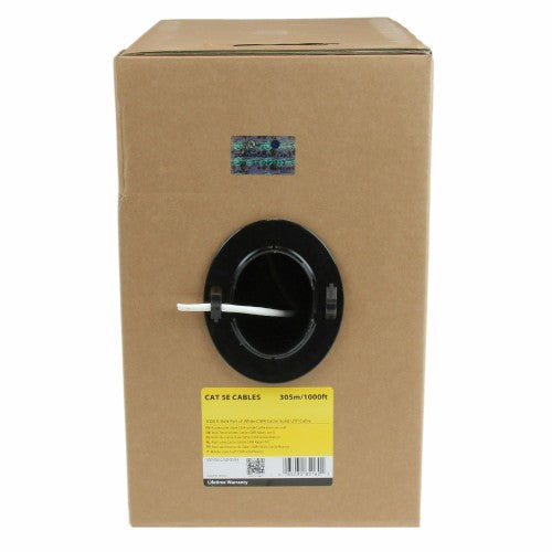 StarTech.com WIR5ECMRWH networking cable White 12003.9" (304.9 m) Cat5e U/UTP (UTP)