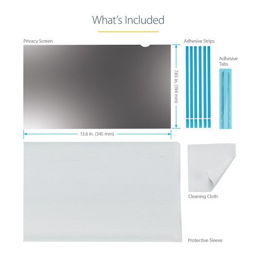 StarTech.com 156L-PRIVACY-SCREEN display privacy filters 15.6" Laptop Frameless display privacy filter