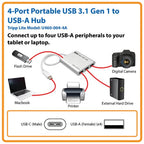 Tripp Lite U460-004-4A interface hub USB 3.2 Gen 1 (3.1 Gen 1) Type-C 5000 Mbit/s Silver