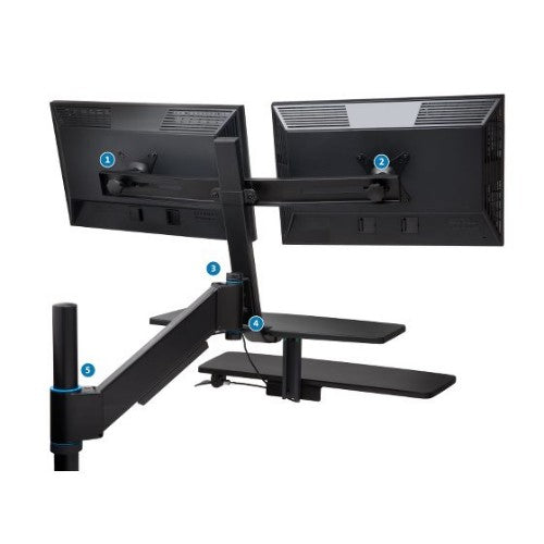 Kensington SmartFit® Sit/Stand Dual Monitor Workstation