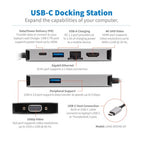 Tripp Lite U442-DOCK6-GY laptop dock/port replicator Wired USB 3.2 Gen 1 (3.1 Gen 1) Type-C Gray