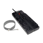 Tripp Lite TLP1208TEL surge protector Black 12 AC outlet(s) 120 V 94.5" (2.4 m)