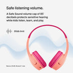 Belkin SoundForm Mini Headphones Wired & Wireless Head-band USB Type-C Bluetooth Pink