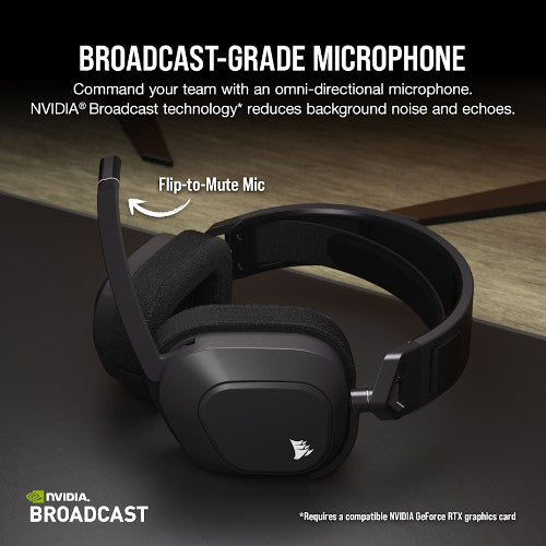 Corsair HS80 MAX Headset Wireless Head-band Gaming Bluetooth Black