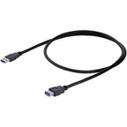 StarTech.com USB3SEXT1MBK USB cable USB 3.2 Gen 1 (3.1 Gen 1) 39.4" (1 m) USB A Black