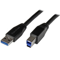 StarTech.com USB3SAB5M USB cable USB 3.2 Gen 1 (3.1 Gen 1) 196.9" (5 m) USB A USB B Black
