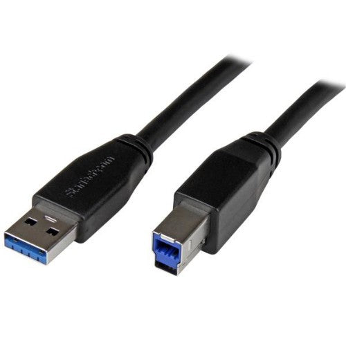 StarTech.com USB3SAB10M USB cable USB 3.2 Gen 1 (3.1 Gen 1) 393.7" (10 m) USB A USB B Black
