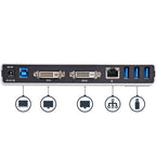 StarTech.com USB3SDOCKDD laptop dock/port replicator Wired USB 3.2 Gen 1 (3.1 Gen 1) Type-B Black, Silver