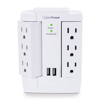 CyberPower CSP600WSURC2 surge protector White 6 AC outlet(s) 125 V