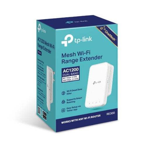 TP-Link RE300 network extender Network repeater White