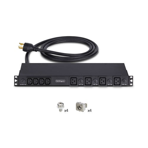 StarTech.com 2030B8H-RACK-PDU-IC power distribution unit (PDU) 20 AC outlet(s) 1U Black