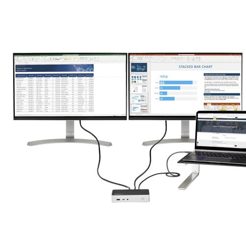 StarTech.com DK30CHHPD laptop dock/port replicator Wired USB 3.2 Gen 1 (3.1 Gen 1) Type-C Black, Silver