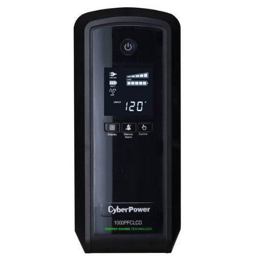 CyberPower CP1000PFCLCD uninterruptible power supply (UPS) Line-Interactive 1 kVA 600 W 10 AC outlet(s)