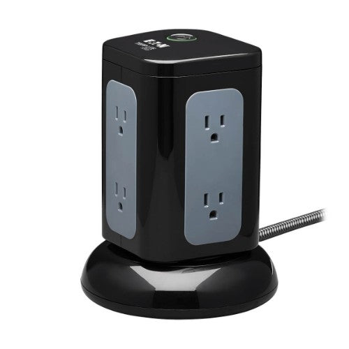 Tripp Lite TLP606UCTOWER surge protector Black, Gray 6 AC outlet(s) 120 V 96.1" (2.44 m)