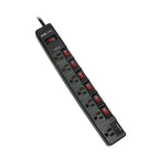 Tripp Lite TLP76MSGB surge protector Black 7 AC outlet(s) 110 - 125 V 72" (1.83 m)