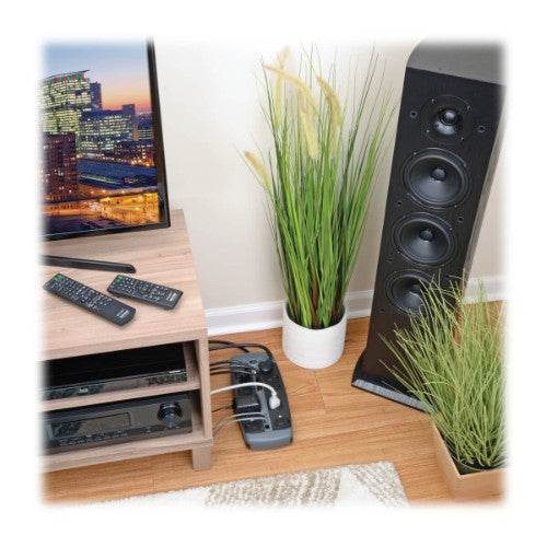 Tripp Lite TLP1008TELTV surge protector Black 10 AC outlet(s) 120 V 94.5" (2.4 m)