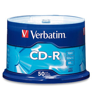 Verbatim Standard 120mm CD-R Media 700 MB 52x 50 pc(s)