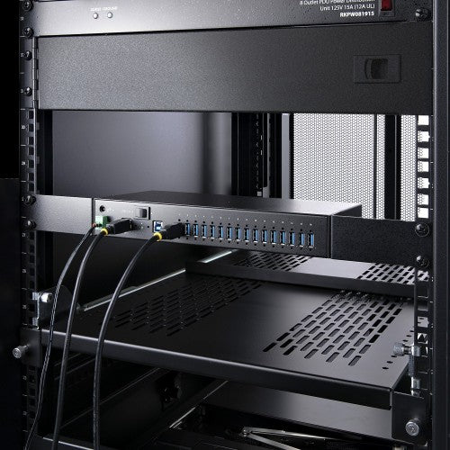 StarTech.com S5G16AINDS-USB-A-HUB interface hub 2 x USB 3.2 Gen 1 (3.1 Gen 1) Type-B 5000 Mbit/s Black