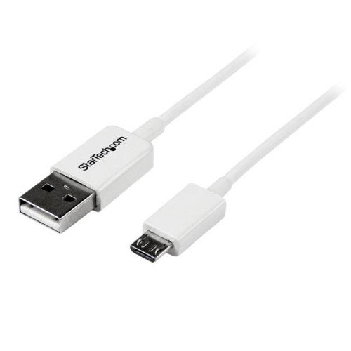 StarTech.com 0.5m USB 2.0 A/Micro-B m/m USB cable 19.7" (0.5 m) USB A Micro-USB B White