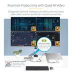 StarTech.com 132N-TB4USB4DOCK laptop dock/port replicator Wired Thunderbolt 4 Gray