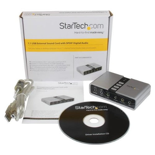 StarTech.com ICUSBAUDIO7D audio card 7.1 channels USB