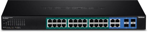 Trendnet TPE-5028WS network switch Managed Gigabit Ethernet (10/100/1000) Power over Ethernet (PoE) 1U Black