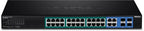 Trendnet TPE-5028WS network switch Managed Gigabit Ethernet (10/100/1000) Power over Ethernet (PoE) 1U Black